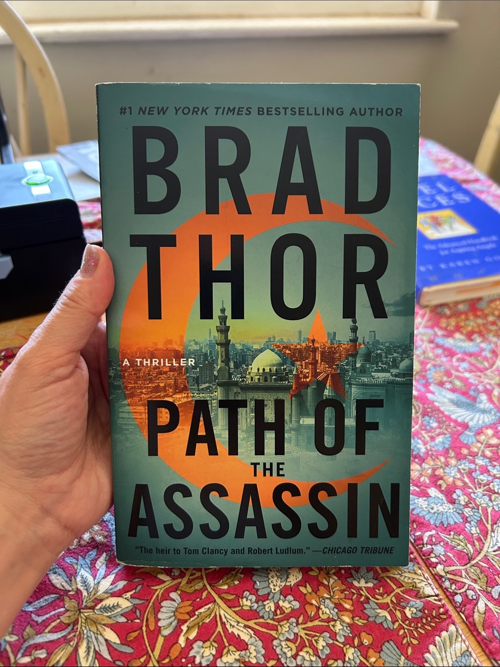 Brad Thor Path of the Assassin - Teal and Orange Paperback Thriller